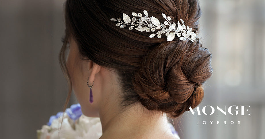 Cómo combinar tus pendientes con tu recogido de novia