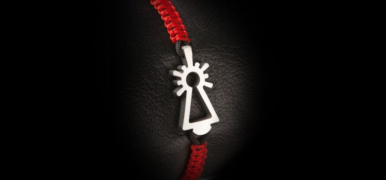 PULSERA VIRGEN NYLON ROJO