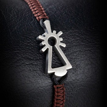 PULSERA VIRGEN NYLON MARRON