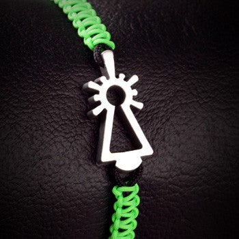 PULSERA VIRGEN NYLON VERDE