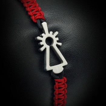 PULSERA VIRGEN NYLON GRANATE