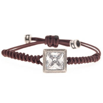PULSERA SQUARE MARRON