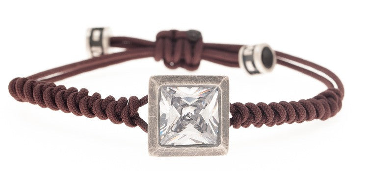 PULSERA SQUARE MARRON