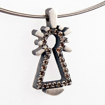 COLGANTE PEQUEÑO VIRGEN DIAMANTES COÑAC