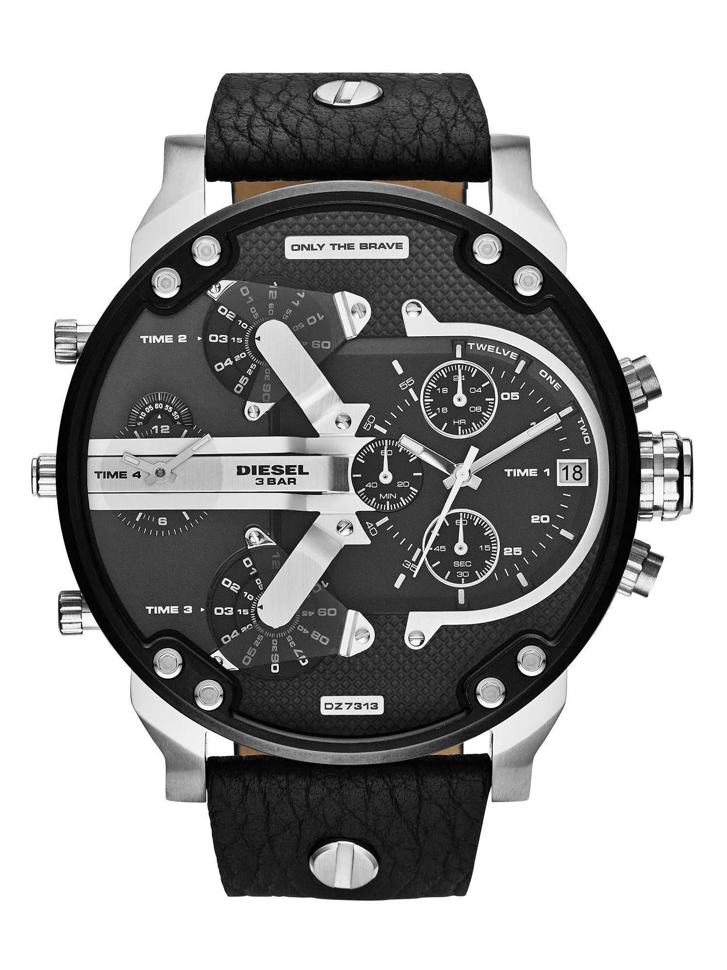 RELOJ DIESEL XXL CUERO/ACERO