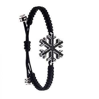 PULSERA COPO DE NIEVE NEGRO