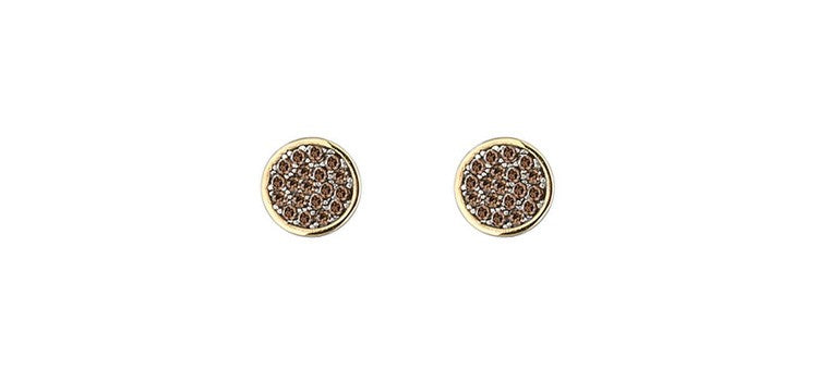 PENDIENTES SUNFIELD BOTON DORADO