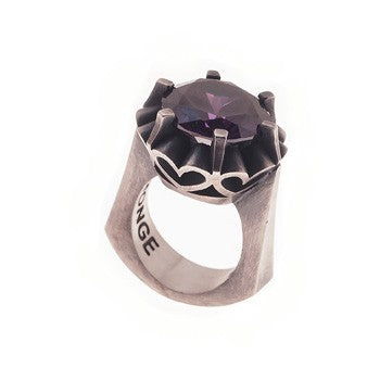ANILLO HEARTS & ARROWS MORADO