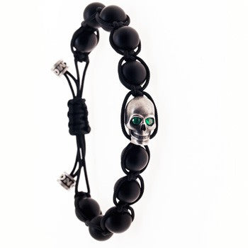 PULSERA SKULL ESMERALDA BALLS
