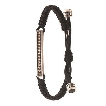 PULSERA SLAVE NYLON DIAMONDS COÑAC