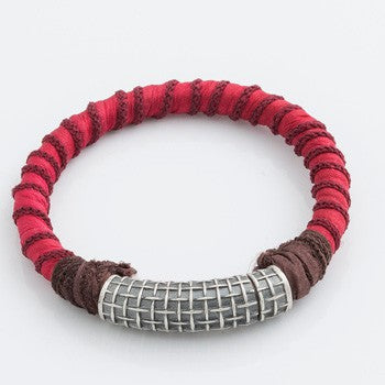 PULSERA RAIVE SEDA GRANATE