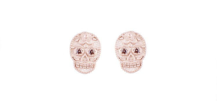 PENDIENTES RAIVE CALAVERA MEX ROSA