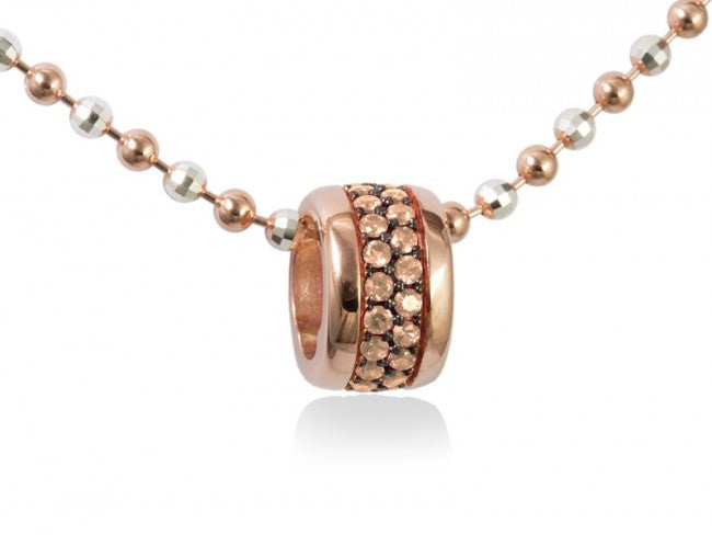 COLGANTE BCN COÑAC EN PLATA ROSA