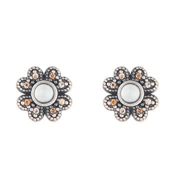 PENDIENTES SUNFIELD FLOR CALCEDONIA
