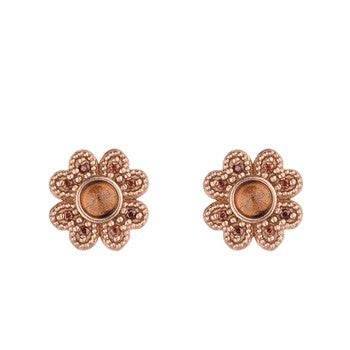 PENDIENTES SUNFIELD FLOR ROSA COÑAC