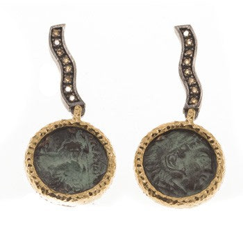 PENDIENTES ROME DIAMONS BROWN