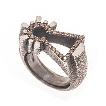 ANILLO VIRGEN DIAMANTES COÑAC