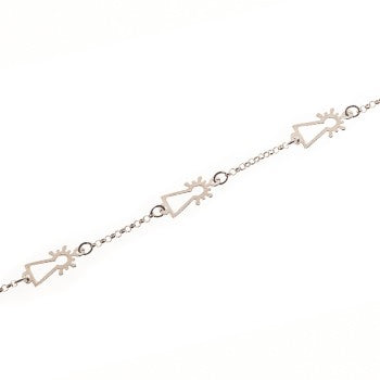 PULSERA VIRGEN ORO BLANCO