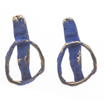 PENDIENTES MUNDOS AZUL FILI PLAZA