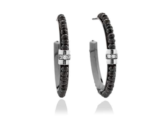 PENDIENTES ADA NEGRO EN PLATA NEGRA