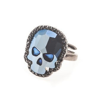 ANILLO CALAVERA AZUL