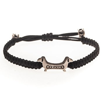 PULSERA M&T DIAMANTES BROWN (NEGRA)