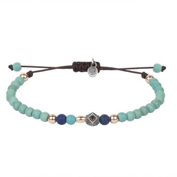 PULSERA SUNFIELD TURQUESA Y LAPIZLAZULI
