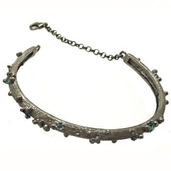 PULSERA MYADN NEGRA PIEDRAS