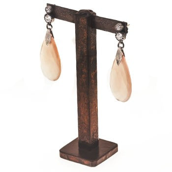 PENDIENTES CALCEDONIA ROSA