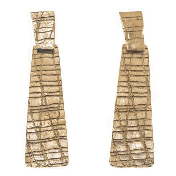 PENDIENTES FILI PLAZA COCODRILO ORO