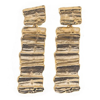 PENDIENTES FILI PLAZA MADERA ORO