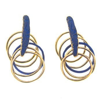 PENDIENTES FILI PLAZA FUEGO AZUL