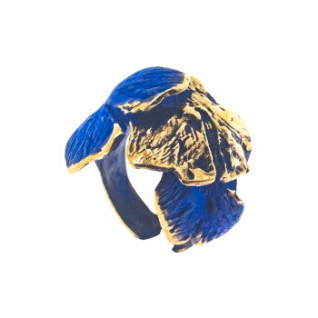 ANILLO FILI PLAZA PETALOS AZUL