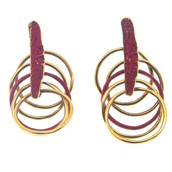 PENDIENTES FILI PLAZA FUEGO AZUL