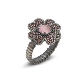 ANILLO RAIVE TREBOL OJO DE GATO CIRCONITA