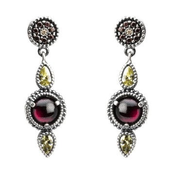 PENDIENTES RAIVE FOLK GRANATE