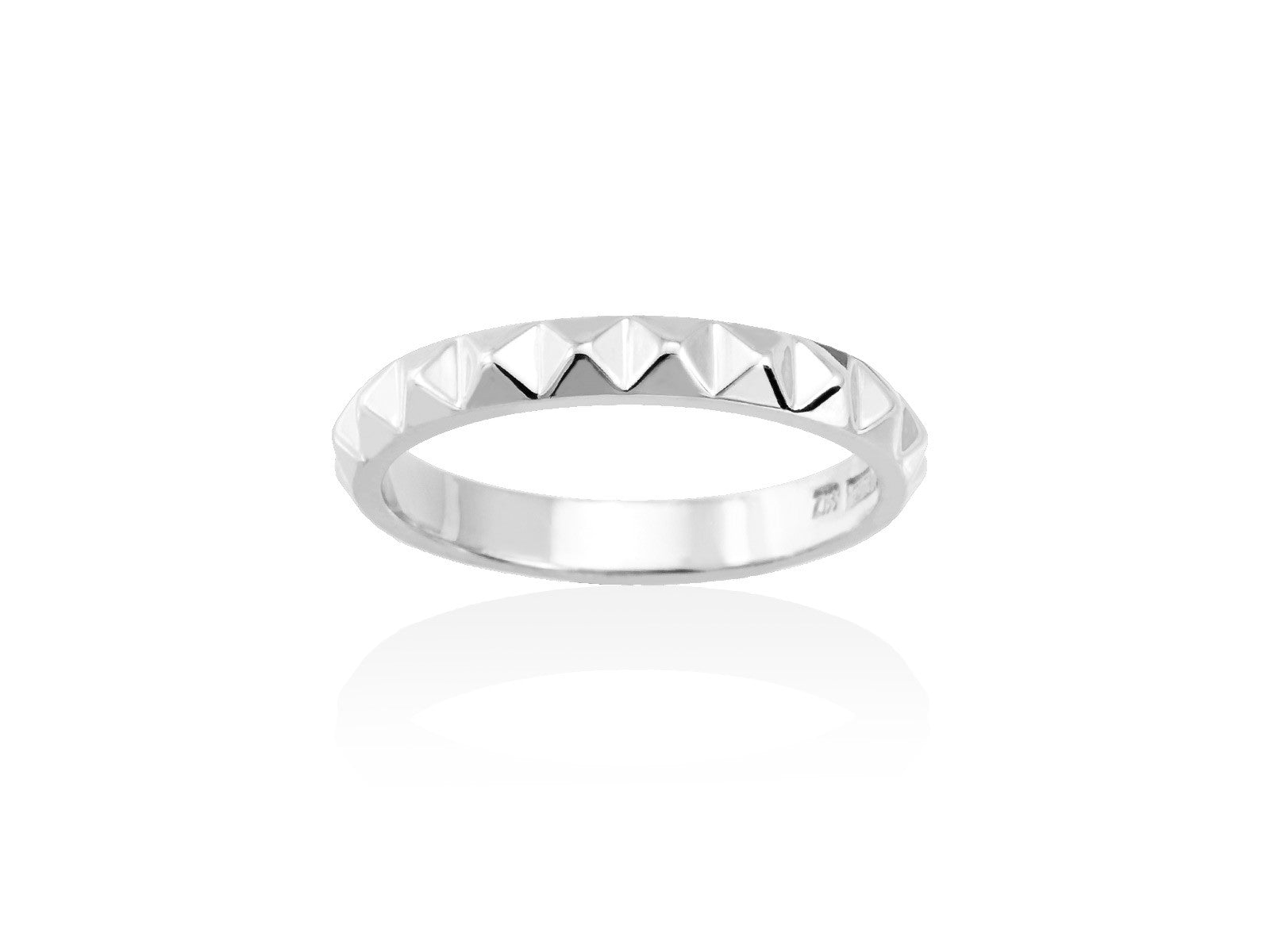 ANILLO TACHUELAS REDONDO PLATA