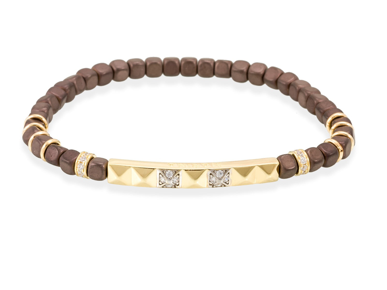 PULSERA TACHUELAS DORADA