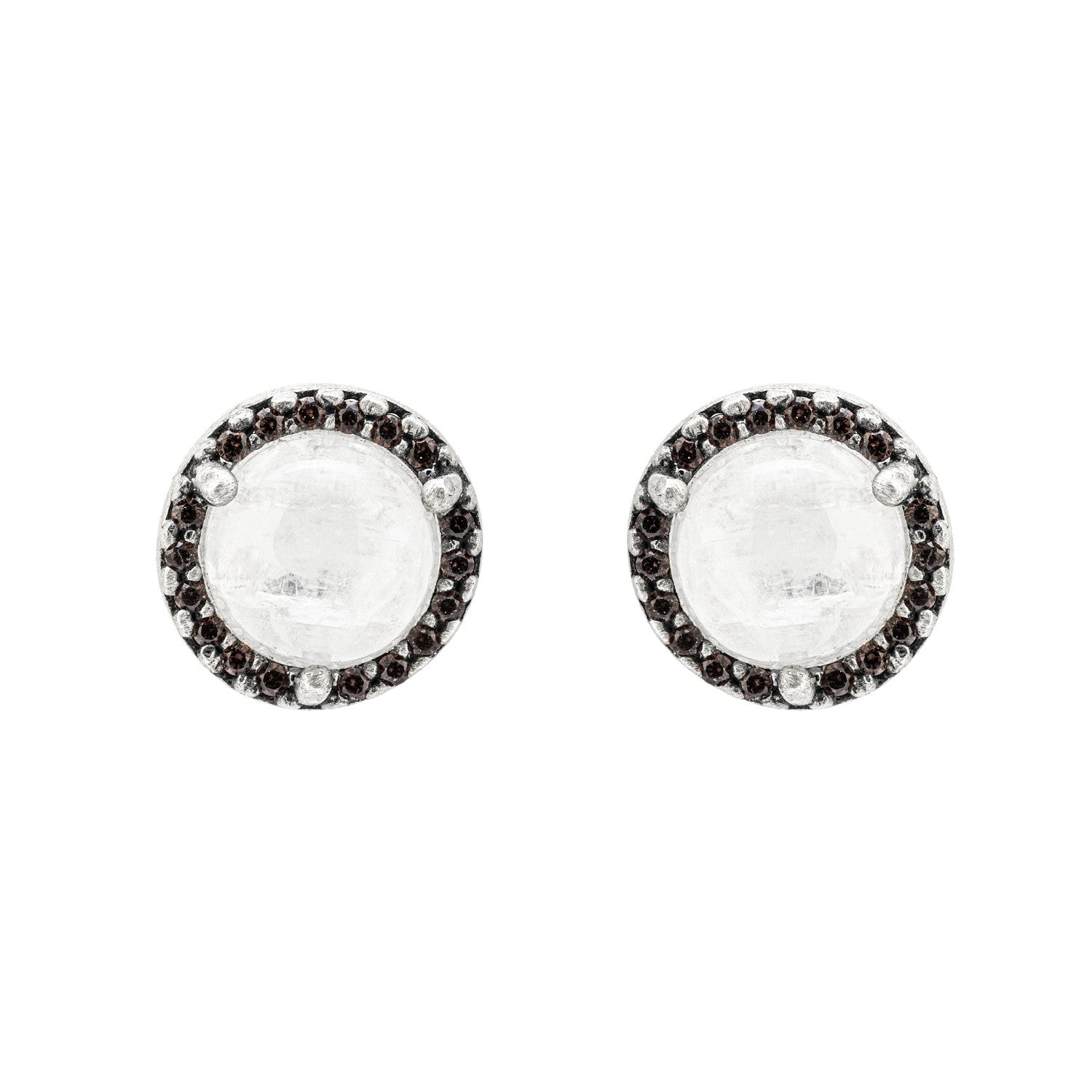 PENDIENTES RAIVE BOTON OJO BLANCO