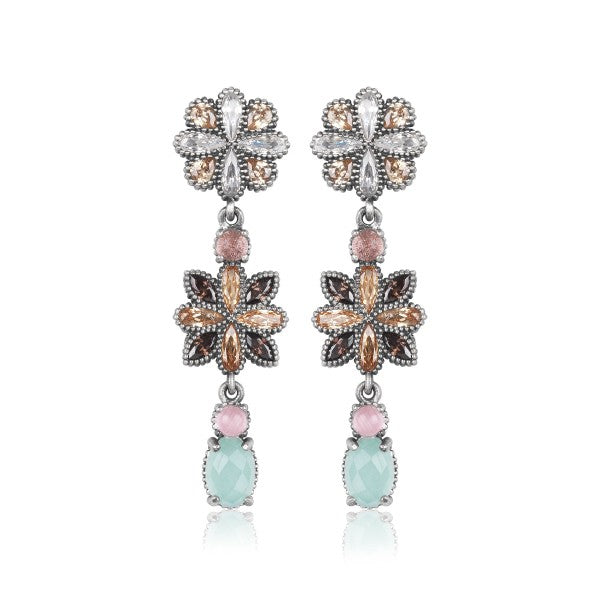 PENDIENTES SUNFIELD DOBLE FLOR