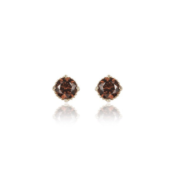 PENDIENTES SUNFIELD SQUARE MARRON