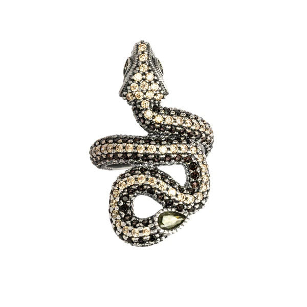 ANILLO RAIVE SERPIENTE COÑAC/NEGRO