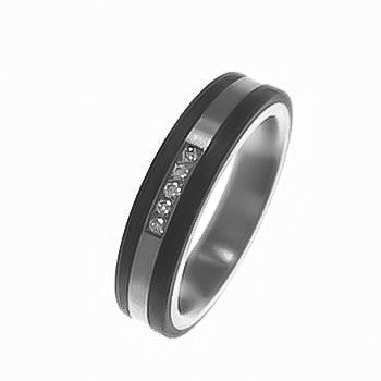 ANILLO TF CARBONO Y BRILLANTES