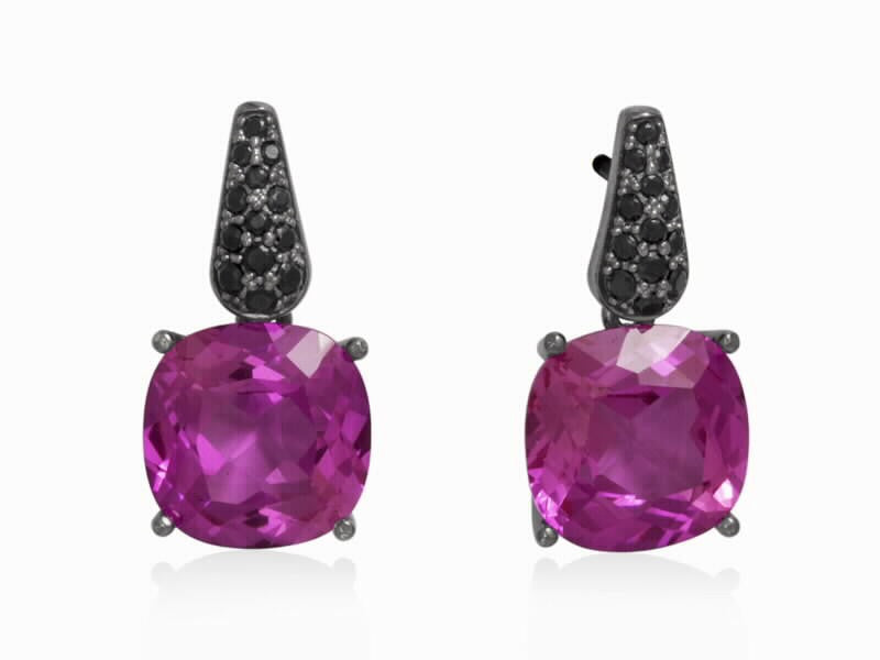 PENDIENTES JAIPUR CUARZO ROSA