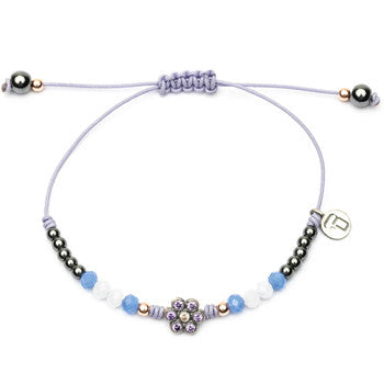 PULSERA ARIVE MACRAME FLOR PEQ LILA
