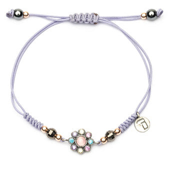 PULSERA RAIVE MACRAME FLOR MORADA