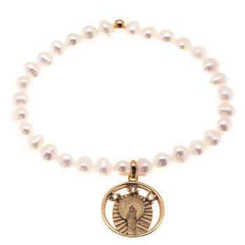 PULSERA VIRGEN DEL PILAR PERLAS
