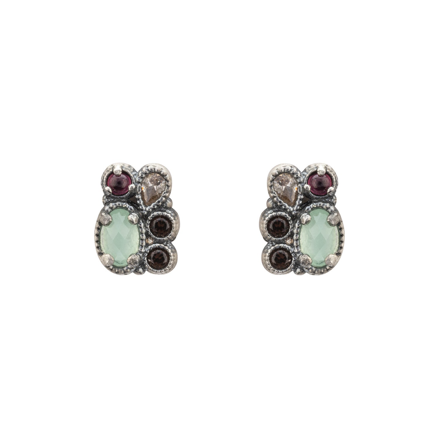 PENDIENTES BOTON PLATA RAIVE
