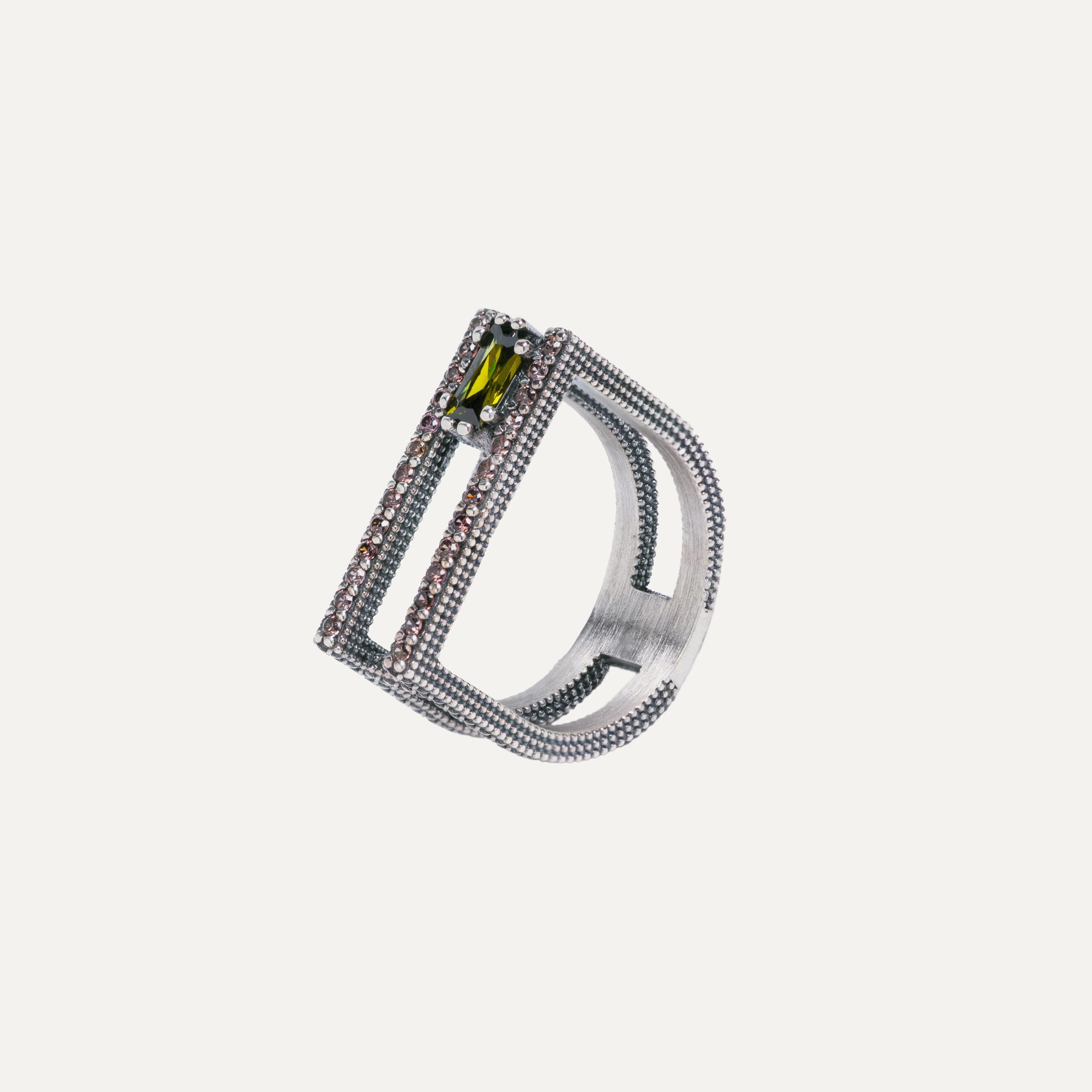 ANILLO CHLOÉ BAGUETTE VERDE