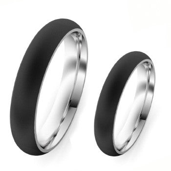 ALIANZAS CARBONO Y ORO BLANCO